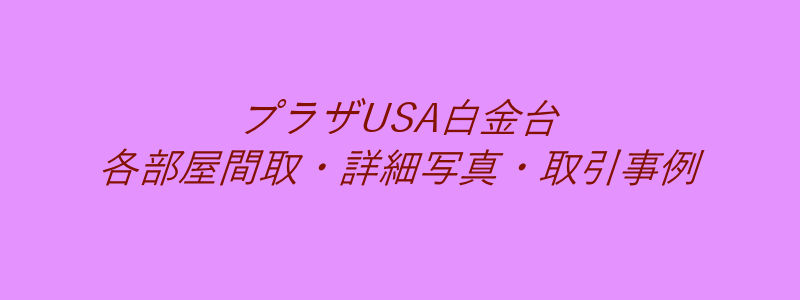 プラザUSA白金台（取引事例）