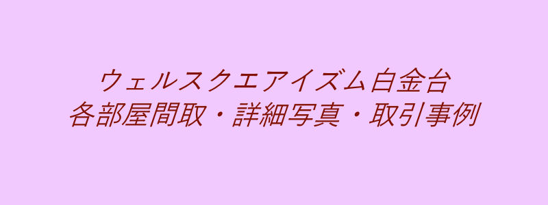 ウェルスクエアイズム白金台（取引事例）