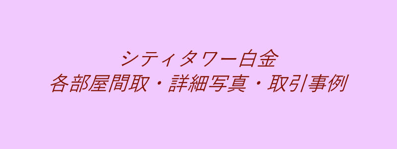 シティタワー白金（取引事例）