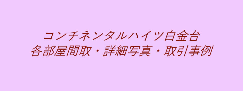 コンチネンタルハイツ白金台（取引事例）