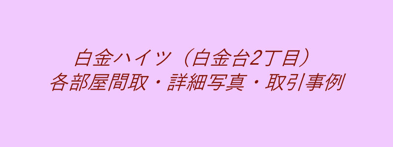 白金ハイツ（白金台2丁目）（取引事例）