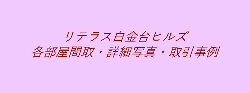 リテラス白金台ヒルズ（取引事例）