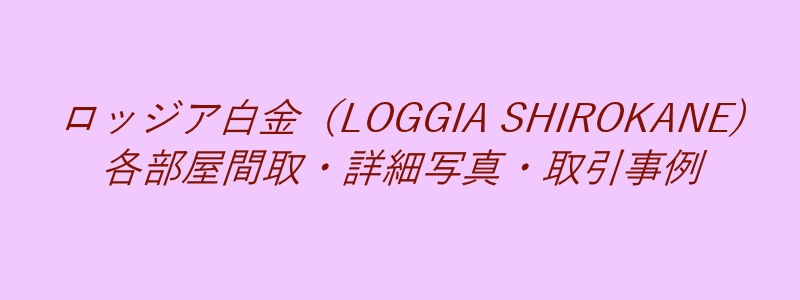 ロッジア白金（LOGGIA SHIROKANE)（取引事例）