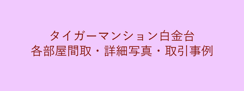 タイガーマンション白金台（取引事例）