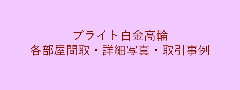 ブライト白金高輪（取引事例）