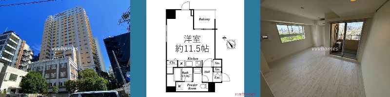 【アクロス目黒タワー_1407号室（空室）】153,000円（10,000円）1R（30.91㎡）