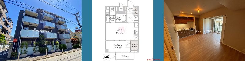 【ミリアレジデンス白金台_302号室（空室）】198,000円（20,000円）1LDK（36.39㎡）