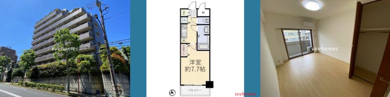 【メゾン・ド・ヴィレ高輪魚らん坂_508号室（空室）】116,000円（8,000円）1K（25.05㎡）