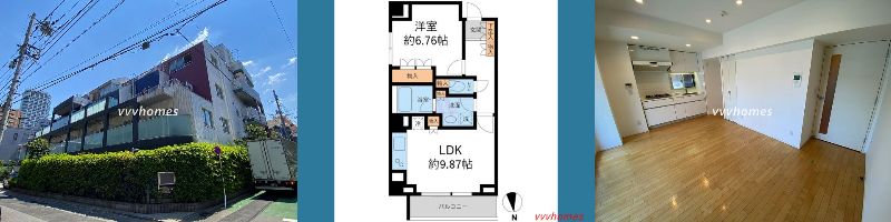 【レジデンス白金コローレ_201号室（11月頭退去予定）】194,000円（15,000円）1LDK（46.13㎡）