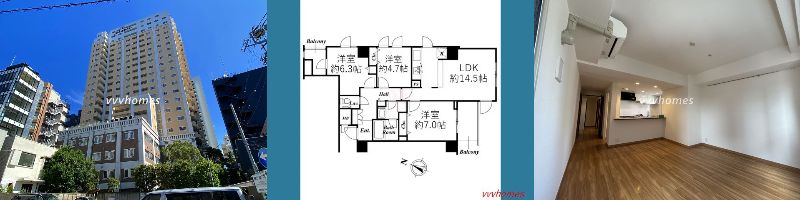 【アクロス目黒タワー_701号室(空室)】430,000円(10,000円)3LDK(73.62㎡)