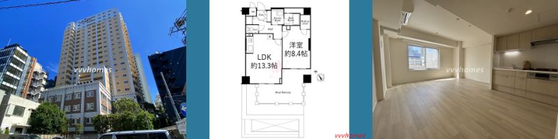 【アクロス目黒タワー_804号室(空室)】290,000円(10,000円)1LDK(54.04㎡)