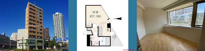 【ホワイトヒルズ白金_602号室（空室）】130,000円（9,000円）1R（25.26㎡）