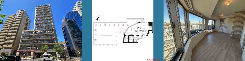 【エルスタンザ白金_603号室（空室）】150,000円（10,000円）1R（28.55㎡）