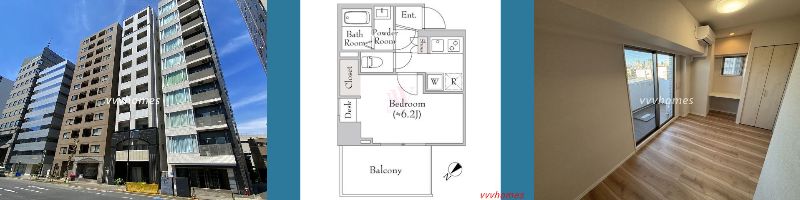 【ミリアレジデンス白金台ヒルズ_601号室（空室）】144,000円（15,000円）1K（23.03㎡）